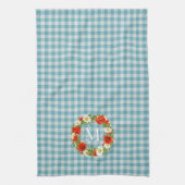 Aangepaste rode papavers Witte Gele Dagen Wreate Theedoek (Verticaal)