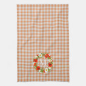 Aangepaste rode papavers Witte Gele Dagen Wreate Theedoek (Verticaal)