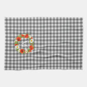 Aangepaste rode papavers Witte Gele Dagen Wreate Theedoek (Horizontaal)