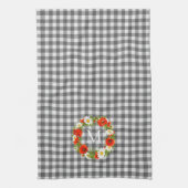 Aangepaste rode papavers Witte Gele Dagen Wreate Theedoek (Verticaal)