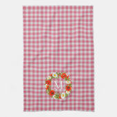 Aangepaste rode papavers Witte Gele Dagen Wreate Theedoek (Verticaal)