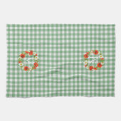 Aangepaste rode papavers Witte Gele Dagen Wreate Theedoek (Horizontaal)