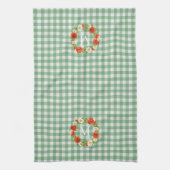 Aangepaste rode papavers Witte Gele Dagen Wreate Theedoek (Verticaal)