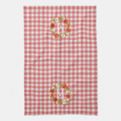 Aangepaste rode papavers Witte Gele Dagen Wreate Theedoek (Verticaal)