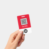 Aangepaste rode personeelskaart QR-code barcode lo Badge (Handheld)