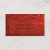 Aangepaste Rode Plastic Wrap Esthetische Professio Visitekaartje (Achterkant)