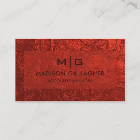 Aangepaste Rode Plastic Wrap Esthetische Professio Visitekaartje (Voorkant)