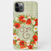 Aangepaste Rode Poppy Bloemen Wit Geel Daisy Bloem iPhone Hoesje (Achterkant)