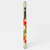 Aangepaste Rode Poppy Bloemen Wit Geel Daisy Bloem iPhone Hoesje (Linkerkant)