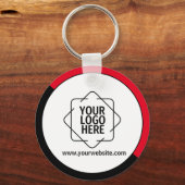 Aangepaste rode promotionele zakelijke Logo-brande Sleutelhanger (Voorkant)