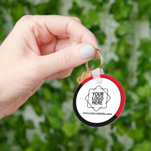 Aangepaste rode promotionele zakelijke Logo-brande Sleutelhanger