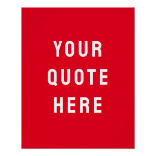 Aangepaste rode Quote Art gepersonaliseerde muur k Perfect Poster