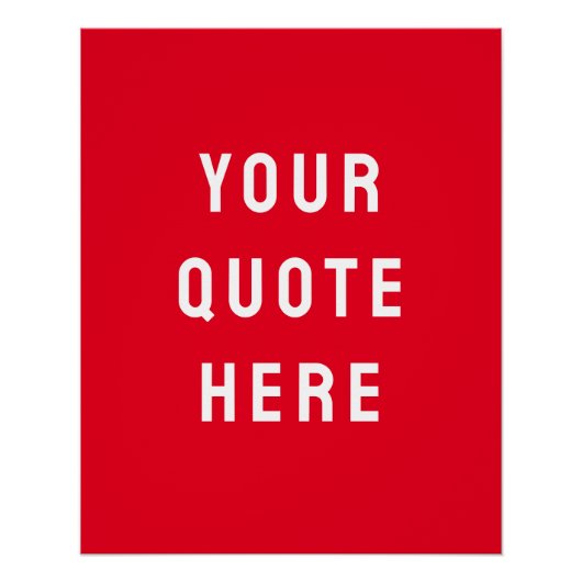 Aangepaste rode Quote Art gepersonaliseerde muur k Perfect Poster (Voorkant)