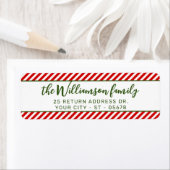 Aangepaste rode rode rode Peppermint Snoep Stripes Etiket (Insitu)