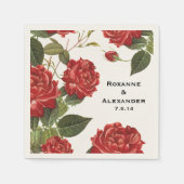 Aangepaste rode Rose Papier servetten (Voorkant)