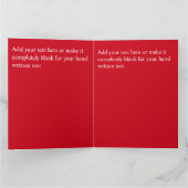 Aangepaste rode rozen Cupido trendy Valentijnsdag Kaart (Binnen)