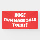 Aangepaste rode Rummage Sale Banner (Horizontaal)