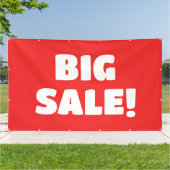 Aangepaste rode SALE-banner Spandoek (Buitenkant)