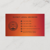 Aangepaste Rode Sinaasappel Roze Monogram Wet Kant Visitekaartje (Achterkant)