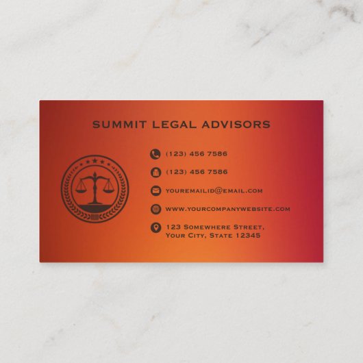 Aangepaste Rode Sinaasappel Roze Monogram Wet Kant Visitekaartje (Achterkant)