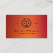 Aangepaste Rode Sinaasappel Roze Monogram Wet Kant Visitekaartje (Voorkant)