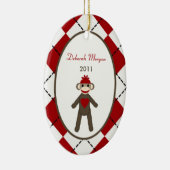 Aangepaste rode sokaap voor sierdoeleinden keramisch ornament (Rechts)