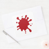 Aangepaste rode spat stickers – Bewerkbaar ontwerp (Envelop)