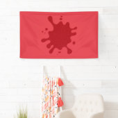 Aangepaste rode spatbanner – Vet en bewerkbaar Spandoek (Insitu)