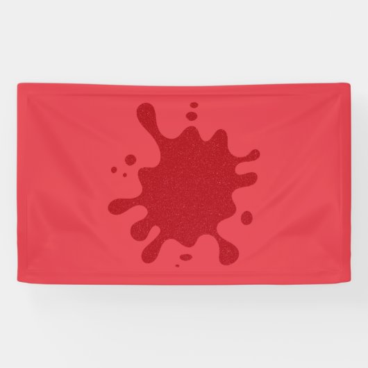 Aangepaste rode spatbanner – Vet en bewerkbaar Spandoek (Horizontaal)