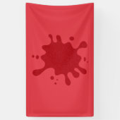 Aangepaste rode spatbanner – Vet en bewerkbaar Spandoek (Verticaal)