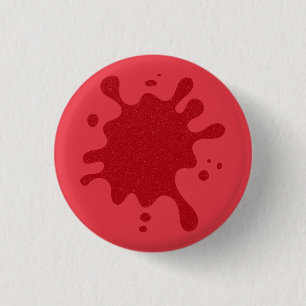 Aangepaste Rode Spatlap Knop – Bewerkbaar Ontwerp Ronde Button 3,2 Cm