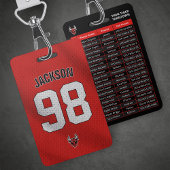 Aangepaste Rode Speler Team Rosterkaart Sport Badg Badge