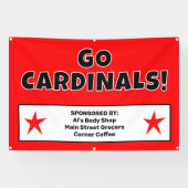 Aangepaste rode sportteam banner (Horizontaal)