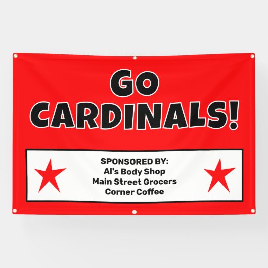 Aangepaste rode sportteambanner spandoek (Horizontaal)