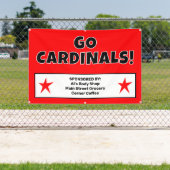 Aangepaste rode sportteambanner spandoek (Insitu)