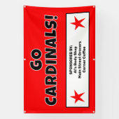 Aangepaste rode sportteambanner spandoek (Verticaal)