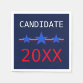 Aangepaste rode strepen en blauwe sterren 2024 ver servet (Voorkant)