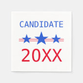 Aangepaste rode strepen en blauwe sterren 2024 ver servet (Voorkant)