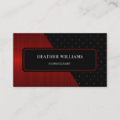 Aangepaste Rode Strepen Zwart Wit Dot Professional Visitekaartje (Voorkant)