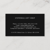 Aangepaste Rode Strepen Zwart Wit Polka Dot Monogr Visitekaartje (Achterkant)