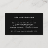 Aangepaste Rode Strepen Zwart Wit Polka Dot Monogr Visitekaartje (Achterkant)