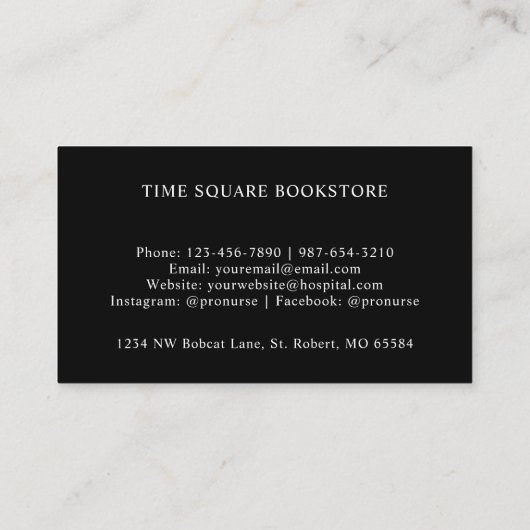 Aangepaste Rode Strepen Zwart Wit Polka Dot Monogr Visitekaartje (Achterkant)