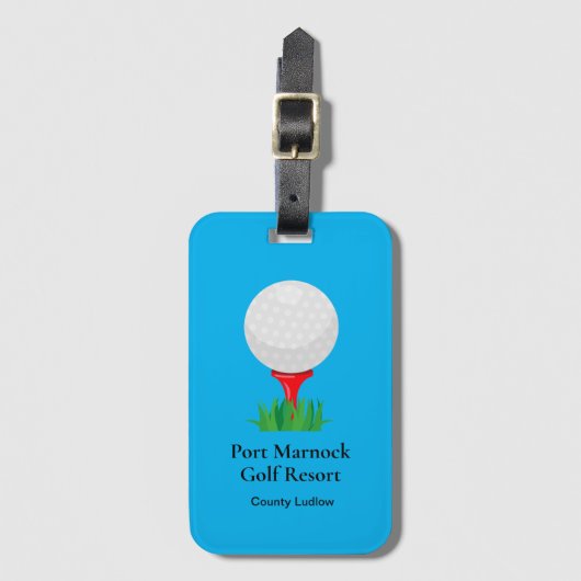 Aangepaste Rode T-shirt Golf Bagagelabel (Voorkant (verticaal))