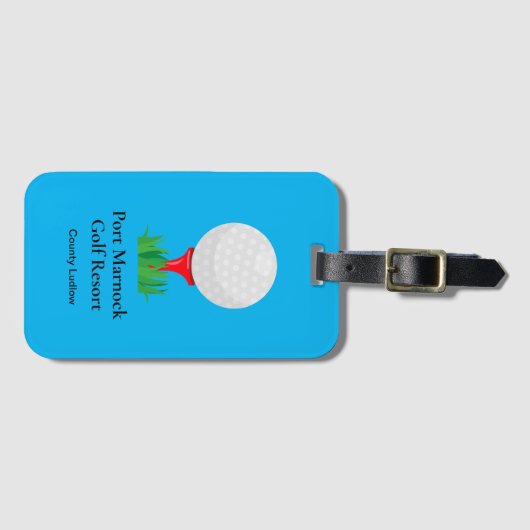 Aangepaste Rode T-shirt Golf Bagagelabel (Voorkant (horizontaal))