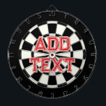Aangepaste rode tekst toevoegen op zwart-wit retro dartbord<br><div class="desc">Uw persoonlijke rode tekst op zwart-wit Retro Style Dartboard 🎯Voeg jouw tekst of naam toe door de personalisatieoptie te selecteren. Laat het me weten als u aanvullende vragen heeft en omdat de klantenondersteuning van Zazzle de klantervaring afhandelt, kunt u Zazzle-klantenondersteuning bereiken via chat, telefoon of e-mail, zoals uitgelegd in deze...</div>