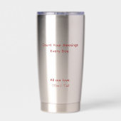 Aangepaste rode tekst voor- en achterkant, 20oz ro geïsoleerde drinkbeker (Achterkant)