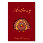 Aangepaste rode Thanksgiving plaatst kaarten met T (Voorkant)