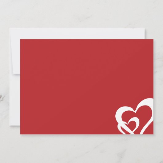 Aangepaste Rode Valentijn dineruitnodiging Kaart (Achterkant)