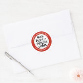 Aangepaste Rode Valentijn ticker Ronde Sticker (Envelop)