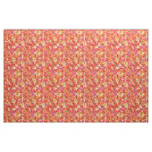  aangepaste rode veldeoppingen op witte verbinding stof (Fat Quarter)